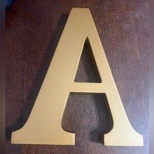 Wooden bronze colored letter A